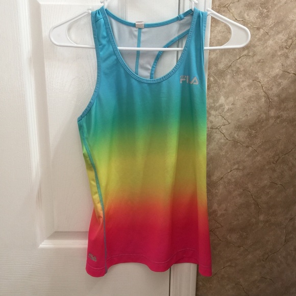 RAINBOW FILA RACERBACK TANK - Picture 1 of 4